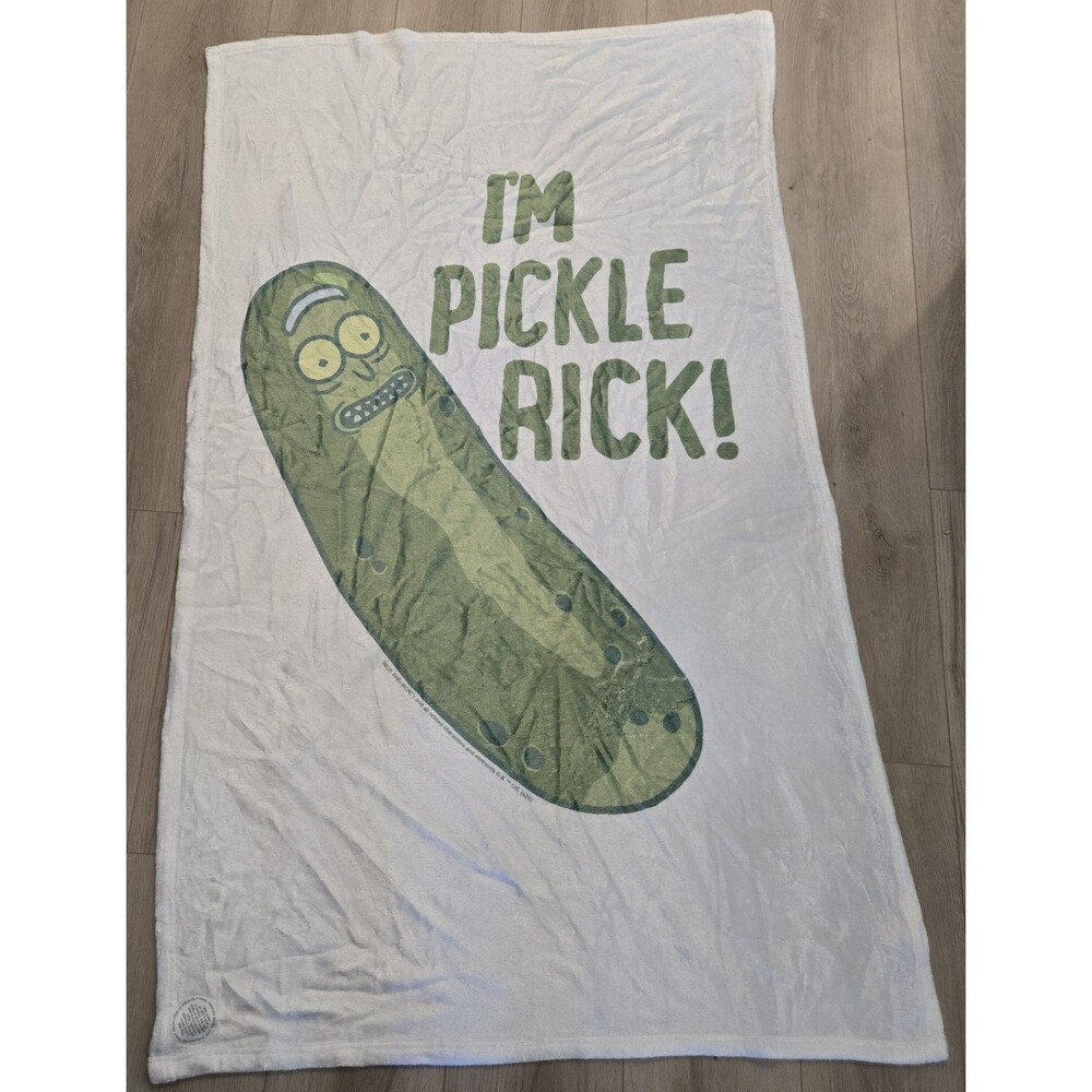 Rick and Morty Pickle Rick Silky Touch Super Soft Throw Blanket Cartoon Network